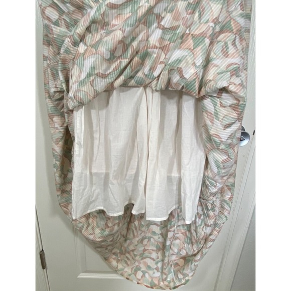 Abercrombie & Fitch Babydoll Maxi Dress Medium Petite Smocking Cottagecore Boho - Picture 8 of 14